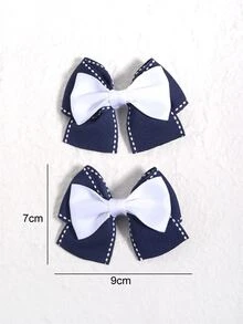 Bộ 2 Kẹp Tóc Cá Sấu Trang Trí Nơ Cho Bé Gái - Nhiều màu - Xem 5