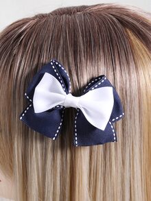 Bộ 2 Kẹp Tóc Cá Sấu Trang Trí Nơ Cho Bé Gái - Nhiều màu - Xem 6