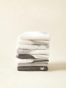 8pairs Baby Star & Striped Pattern Socks
