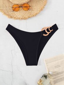Ring Linked Bikini Bottom - Black - View 6