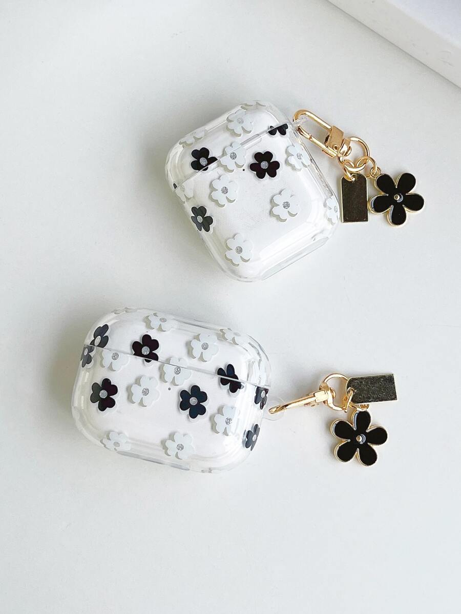 1 Estuche De Auriculares Con Diseño Floral Compatible Con Airpods, No Se Incluyen Los Airpods Para Airpods1/2 Airpods Pro - Multicolor - Ver 1