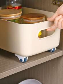 4pcs Plastic Adhesive Pulley - Blue and White - View 1