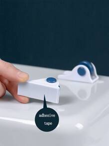 4pcs Plastic Adhesive Pulley - Blue and White - View 4