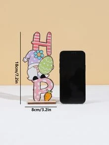 1pc Easter Cartoon Gnome & Letter Design Decoration Craft - Multicolor - View 3