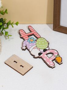 1pc Easter Cartoon Gnome & Letter Design Decoration Craft - Multicolor - View 4