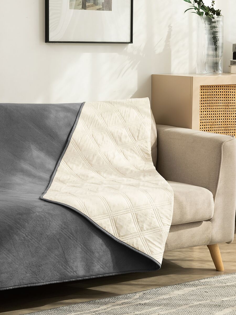 1 chiếc khăn sofa chống thấm nước - Xám - Xem 1
