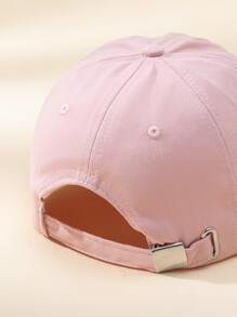 Y2K風格男女皆宜繡花布魯克林紐約印字遮陽透氣時尚棒球帽，適用於日常戶外活動和防曬 - 粉色 - 查看 3