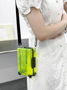 Túi Crossbody Nữ màu trơn Có thể điều chỉnh được Mốt - Màu vàng - Xem 2
