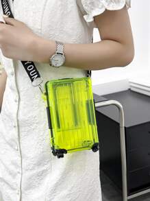 Túi Crossbody Nữ màu trơn Có thể điều chỉnh được Mốt - Màu vàng - Xem 3