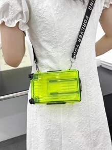 Túi Crossbody Nữ màu trơn Có thể điều chỉnh được Mốt - Màu vàng - Xem 4