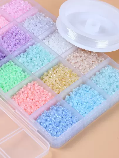 15-rutnät 3 mm krämimitation av jadefröpärlor för att tillverka armband, halsband och smycken