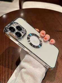 1入組銀色cd圖案手機殼 - 銀色 - 查看 1