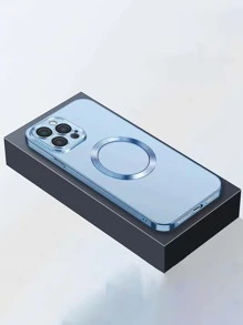 全新 CD 镂空镜面镜片适用于 16/16Pro/16Promax/16E 磁吸手机壳，柔软防震保护套，适合女性 - 藍色 - 查看 2
