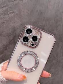 Vỏ điện thoại trong suốt pha lê - Hồng - Xem 5