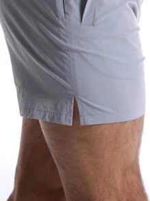 Quần Short Nam Túi Dây kéo màu trơn Giải trí - Màu xanh nhạt - Xem 4