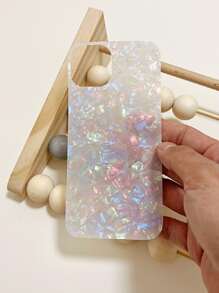 Vỏ điện thoại được trang trí bằng giấy Laser với dây buộc đính cườm giả ngọc trai - Trong sáng - Xem 4