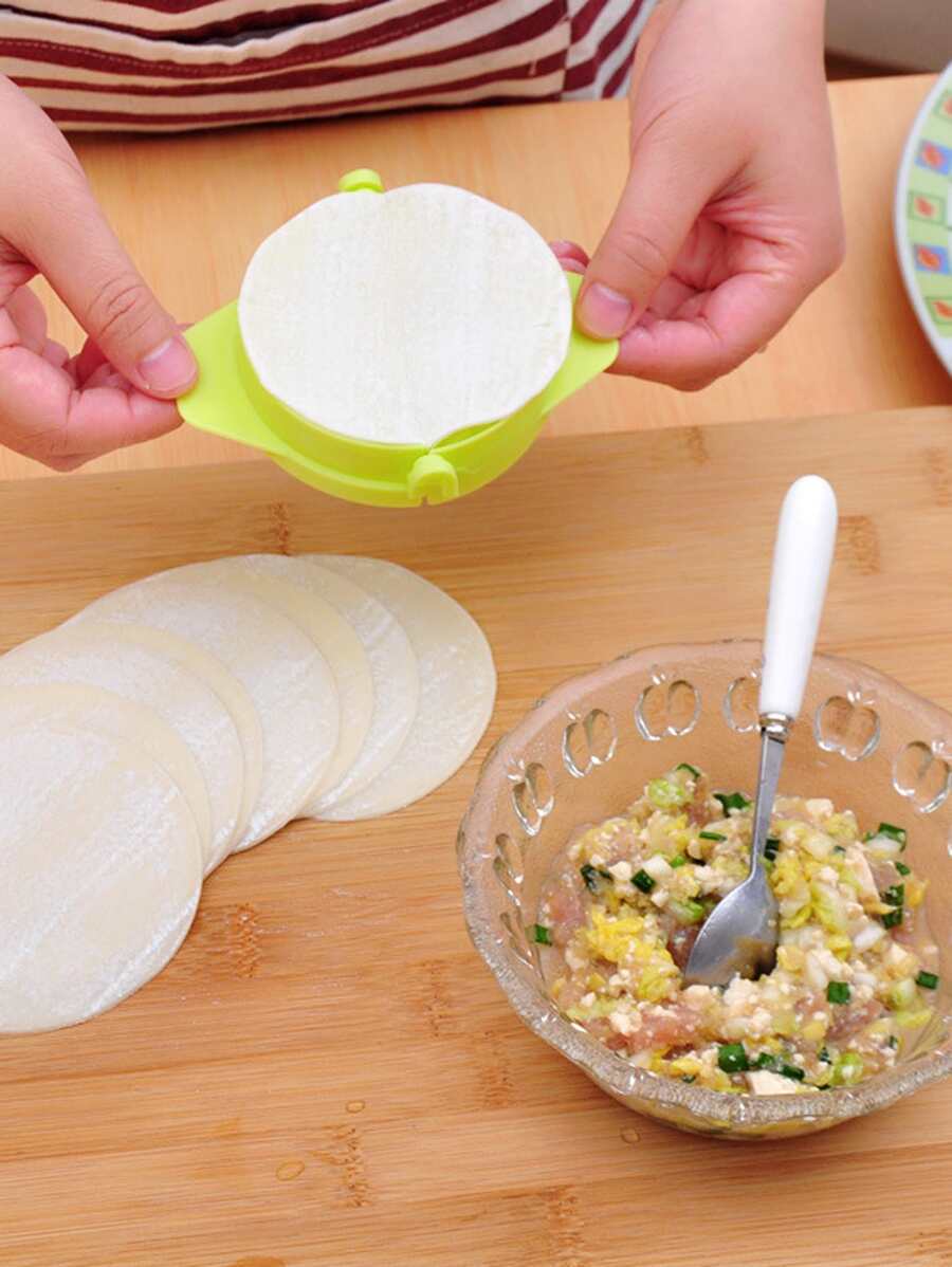 1pc PP Dumpling Mold, Daily Manual Dumpling Maker Press For Kitchen - Green - View 1
