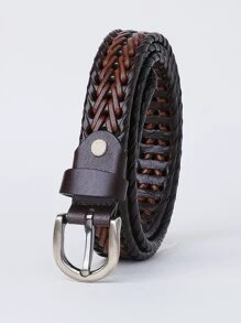 金屬扣編織腰帶 - 彩色 - 查看 1