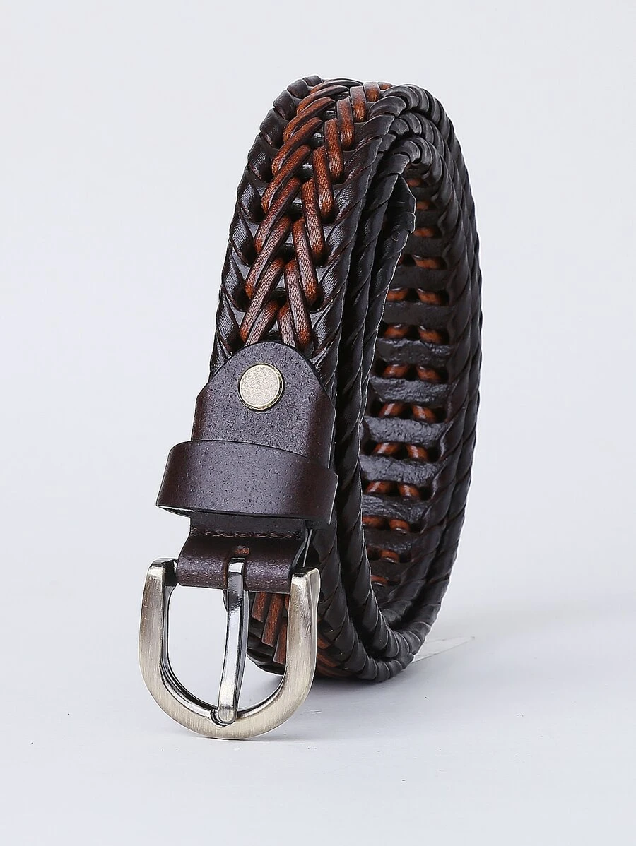 金屬扣編織腰帶 - 彩色 - 查看 1