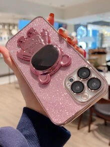 enchapado Funda para móvil con con diseño de astronauta Soporte - Rosa - Ver 6