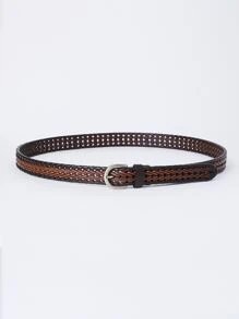 金屬扣編織腰帶 - 彩色 - 查看 3