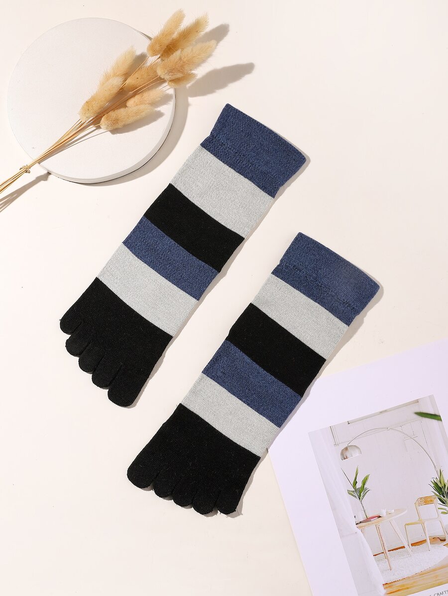 Color Block Toe Socks - Multicolor - View 1