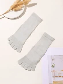 素色五趾襪 - 灰色 - 查看 1