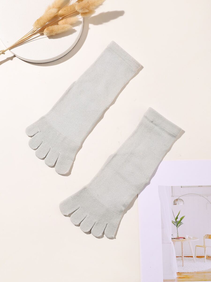 素色五趾襪 - 灰色 - 查看 1