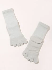 素色五趾襪 - 灰色 - 查看 2