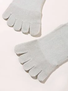 素色五趾襪 - 灰色 - 查看 3