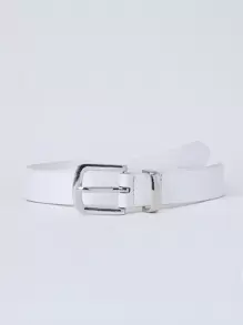 金屬扣皮帶 - 白色 - 查看 1