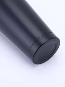 1pc Stainless Steel Straw Tumbler - Black - View 5