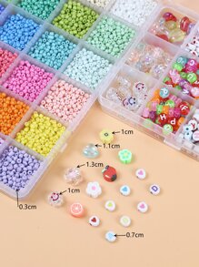 4pcs/set Letter Detail DIY Jewelry Accessory Set - Multicolor - View 4