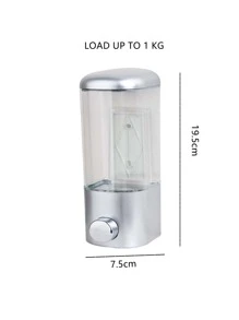 1 包 500ml 壁挂式皂液器塑料电镀按压沐浴瓶浴室洗发水沐浴露洗手液分装瓶家居浴室装饰秋季装饰返校 - 銀色 - 查看 3