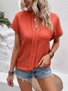 Breezaya Áo sơ mi nữ màu trơn Giải trí - trái cam - Xem 6