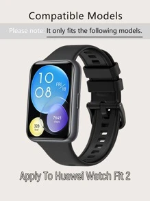 Red Silicone Strap For Watch Fit 2 - Black - View 3