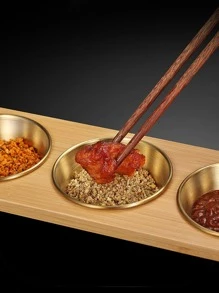 1 bộ đĩa nước sốt thép không gỉ - Vàng - Xem 4