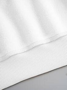 INAWLY 纯色抽绳短款保暖内衬连帽衫，长袖上衣