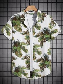 Manfinity Men Tropical Print Shirt Without Tee - Multicolor - View 1
