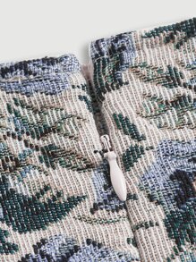 SHEIN MOD Allover Floral Print Zip Back Dress - Multicolor - View 5