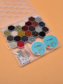 1 caja Set accesorio de joya DIY 3MM cuenta - Multicolor - Ver 2