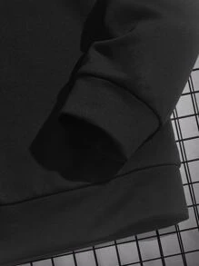 Manfinity Men Cartoon Graphic Hoodie - Black - View 3