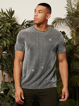 Manfinity AFTRDRK Homme T-shirt unicolore col rond