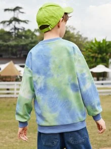 Boys Tie Dye Drop Shoulder Sweatshirt - Multicolor - View 2