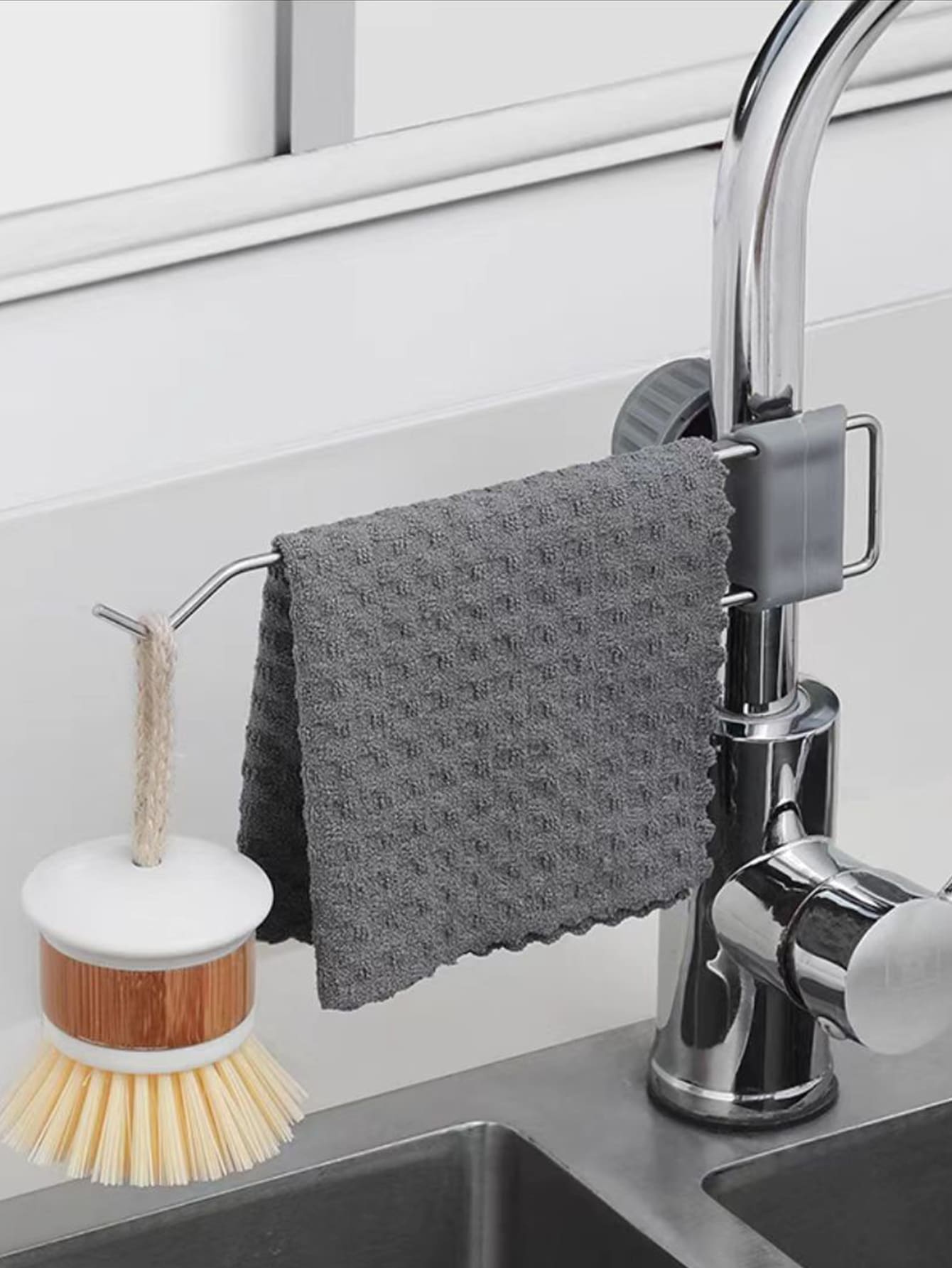 1pc effen kleur kraanrek - Zilver - Bekijken 1