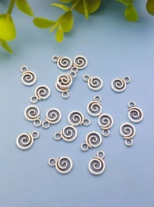 20入組/套螺旋DIY吊墜 - 銀色 - 查看 1