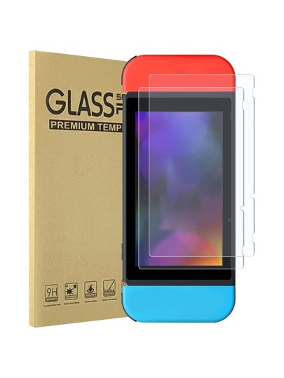 2 piezas Protector de pantalla para Switch, película de vidrio templado premium