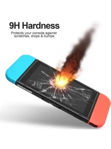 3 miếng kính cường lực bảo vệ màn hình cao cấp tương thích với Switch - Trong sáng - Xem 6