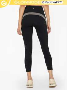 GLOWMODE 24" FeatherFit™ Body Illusion High-Rise Leggings - Black - View 2