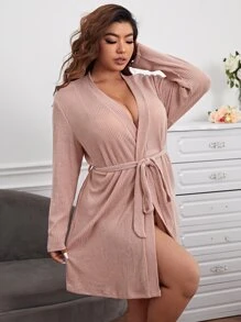 Bata con cinturón panda con parche - Rosa vieja - Ver 4